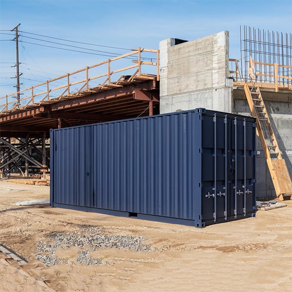 our construction site storage containers can be placed on most flat, stable surfaces within your job site